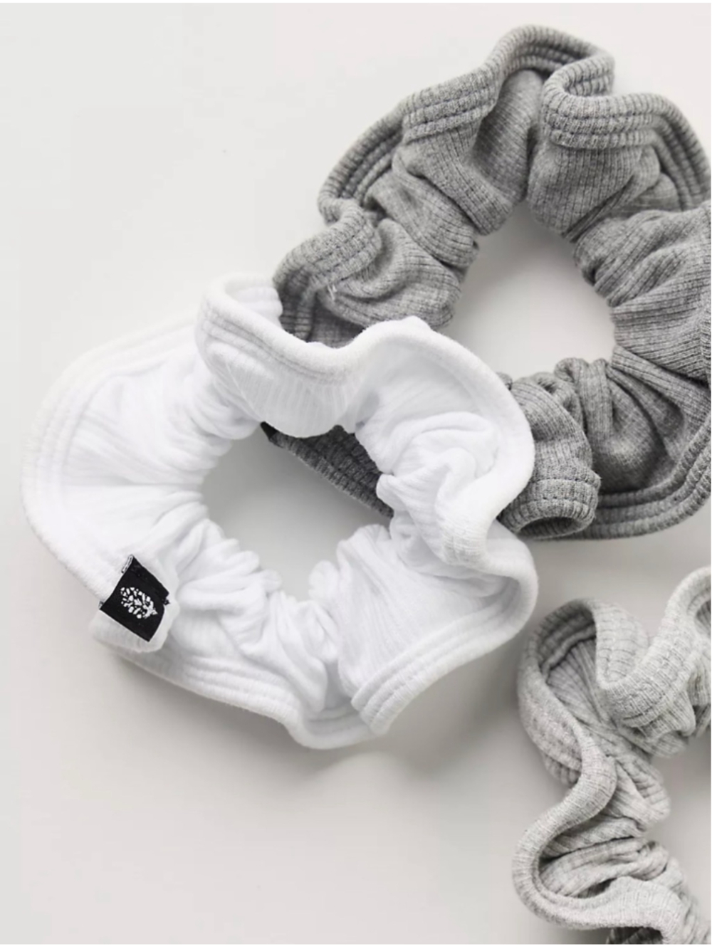 NWT Free People Movement White Classic Scrunchie